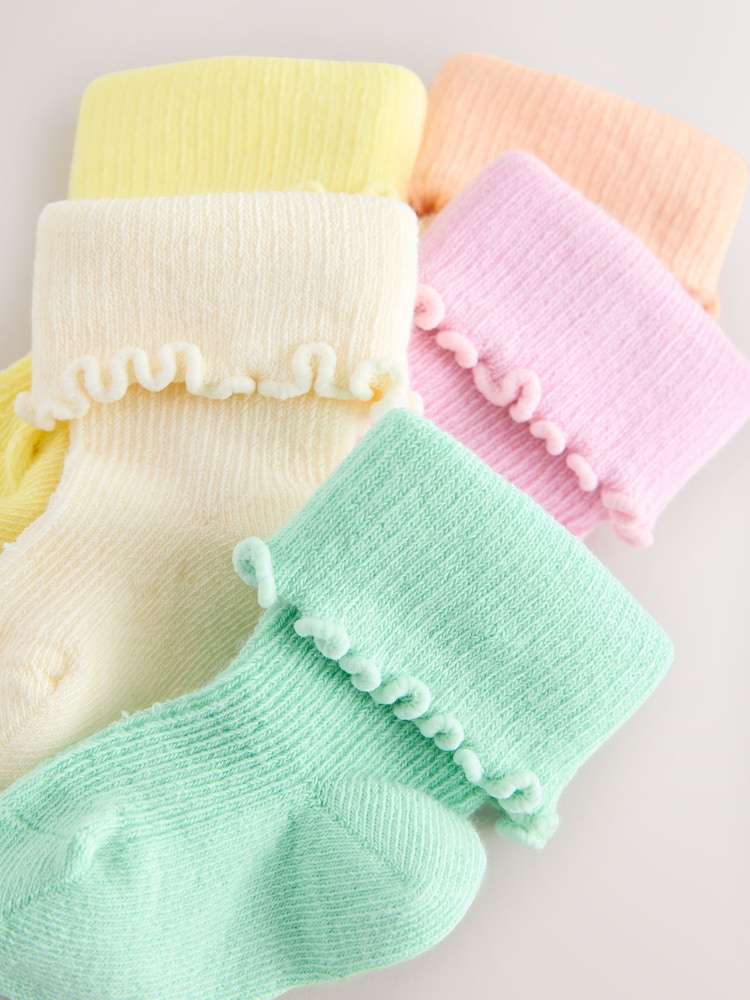 Multi Pastel Baby Socks 5 Pack