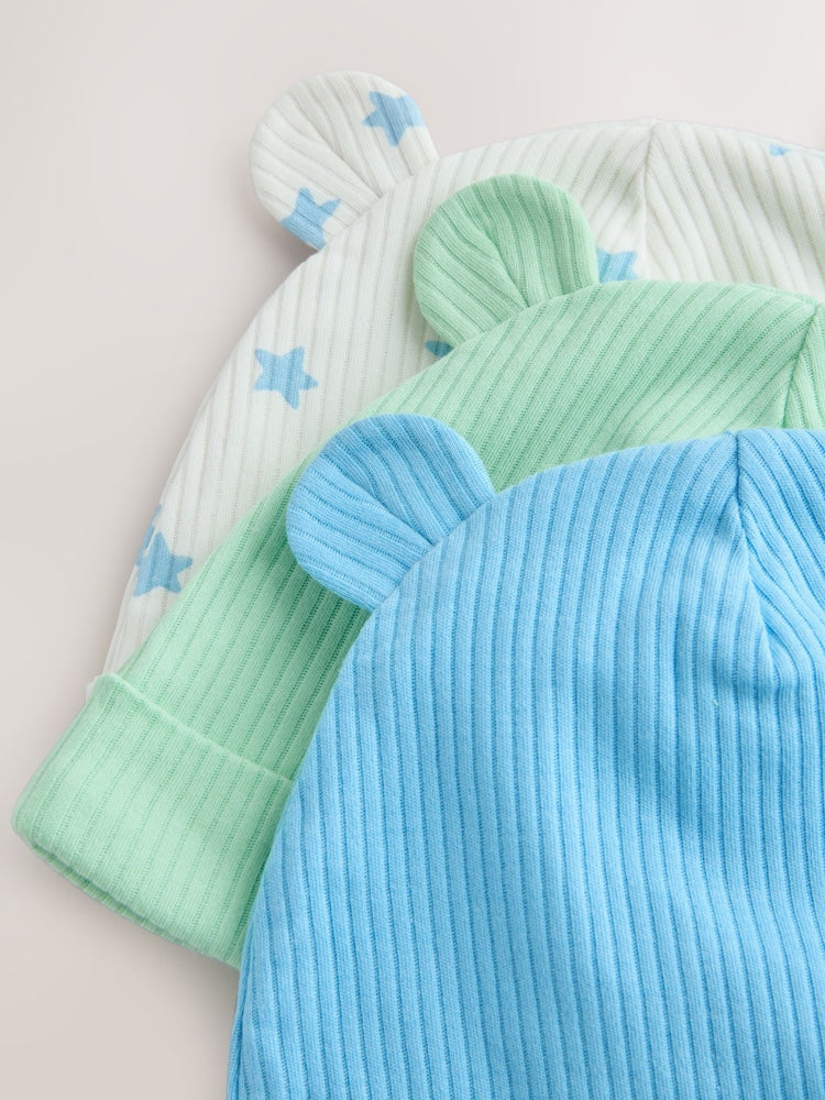 Blue/Green Baby Beanies (0-18mths)