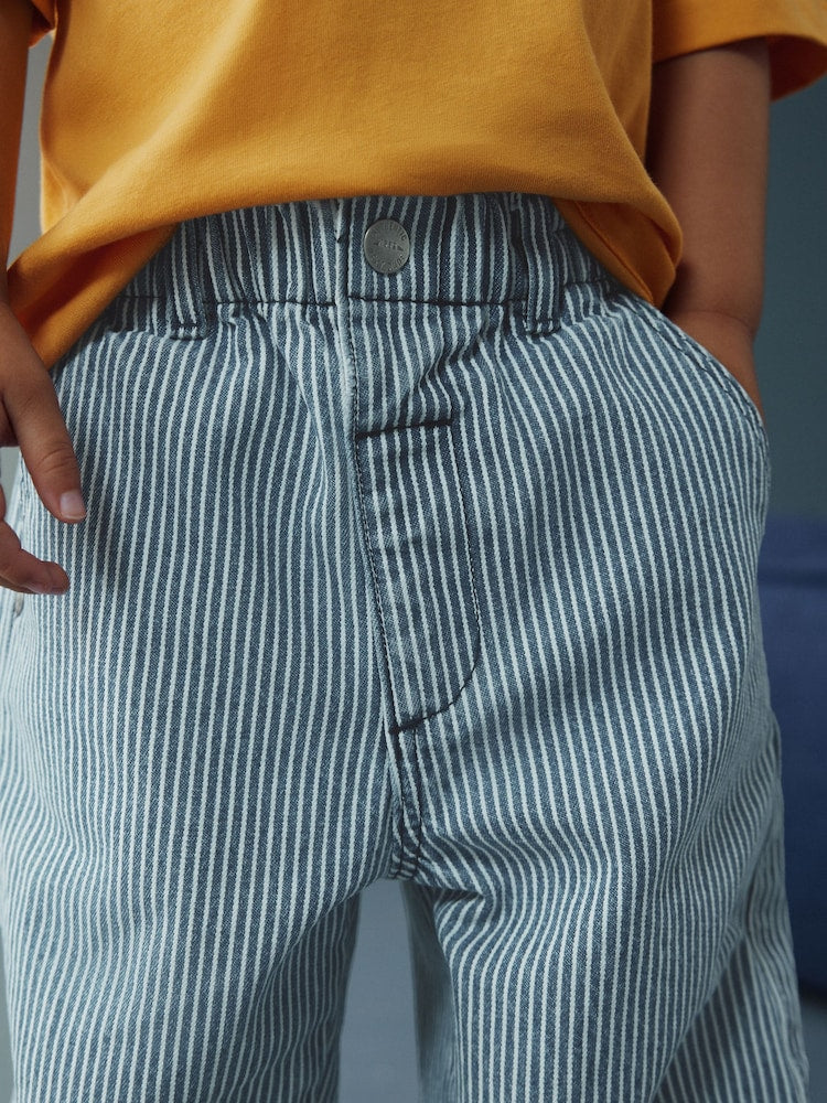Blue/White Stripe Wide Fit