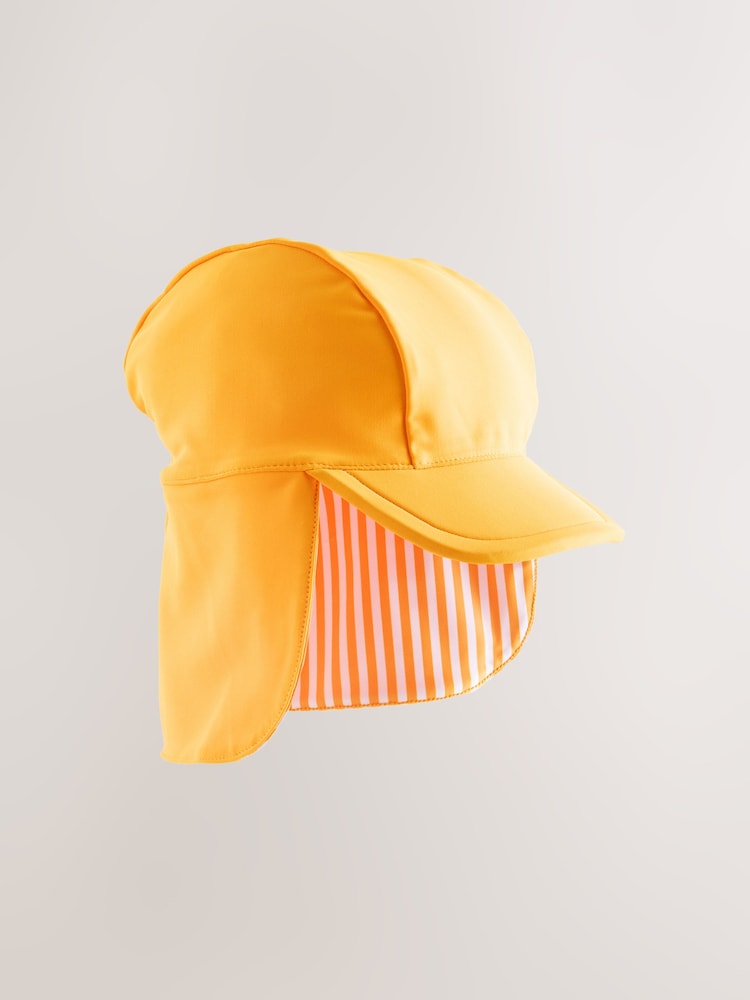 Bright Orange Legionnaire Swim Hat (3mths-10yrs) - 7-10 Years (122-140cm)