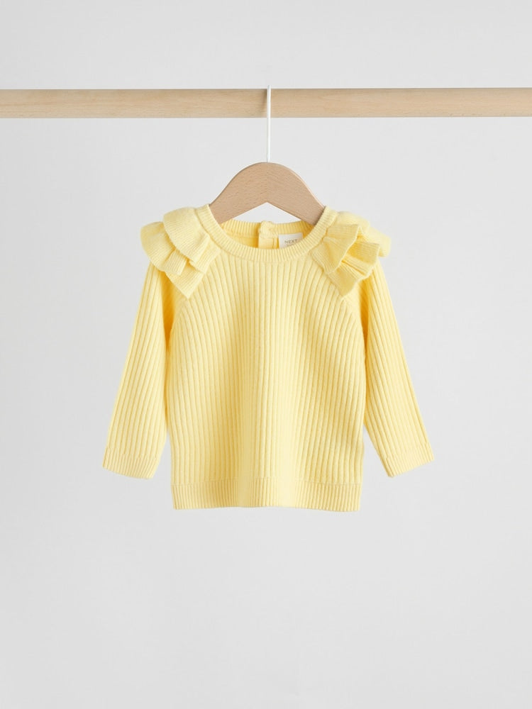 Yellow Baby Knitted Jumper and Leggings Set 2 Piece (0mths-3yrs)