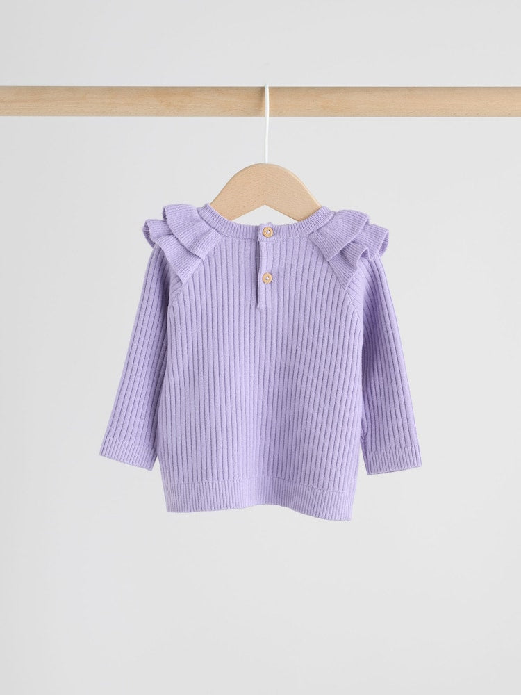 Purple Baby Knitted Jumper and Leggings Set 2 Piece (0mths-3yrs)