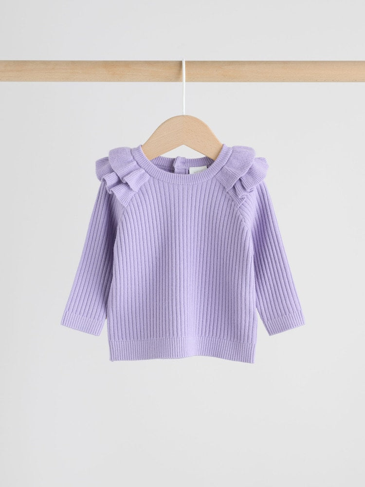 Purple Baby Knitted Jumper and Leggings Set 2 Piece (0mths-3yrs)