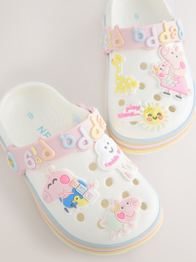 Cream Peppa Pig Character Clogs