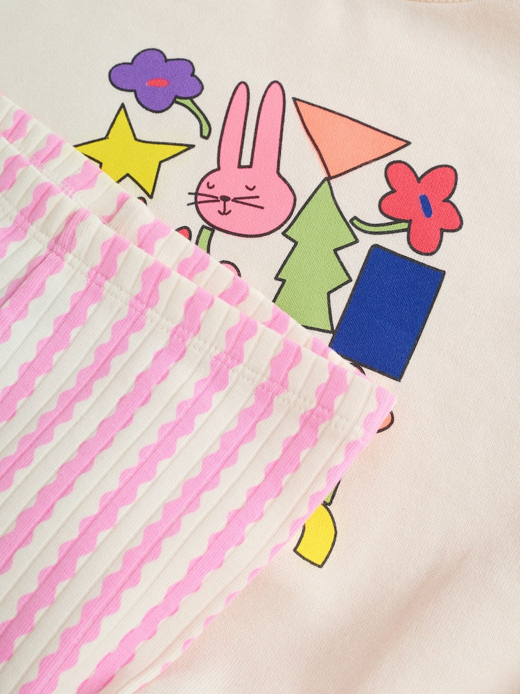 Ecru Baby Sweatshirt and Leggings 2 Piece Set (0mths-2yrs) (0mths-2yrs)