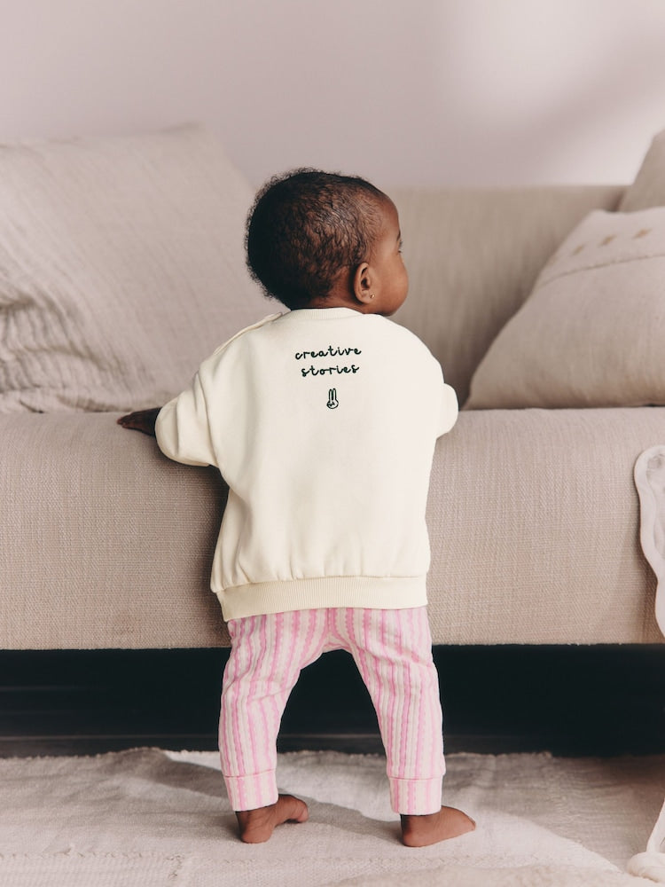 Ecru Baby Sweatshirt and Leggings 2 Piece Set (0mths-2yrs) (0mths-2yrs)