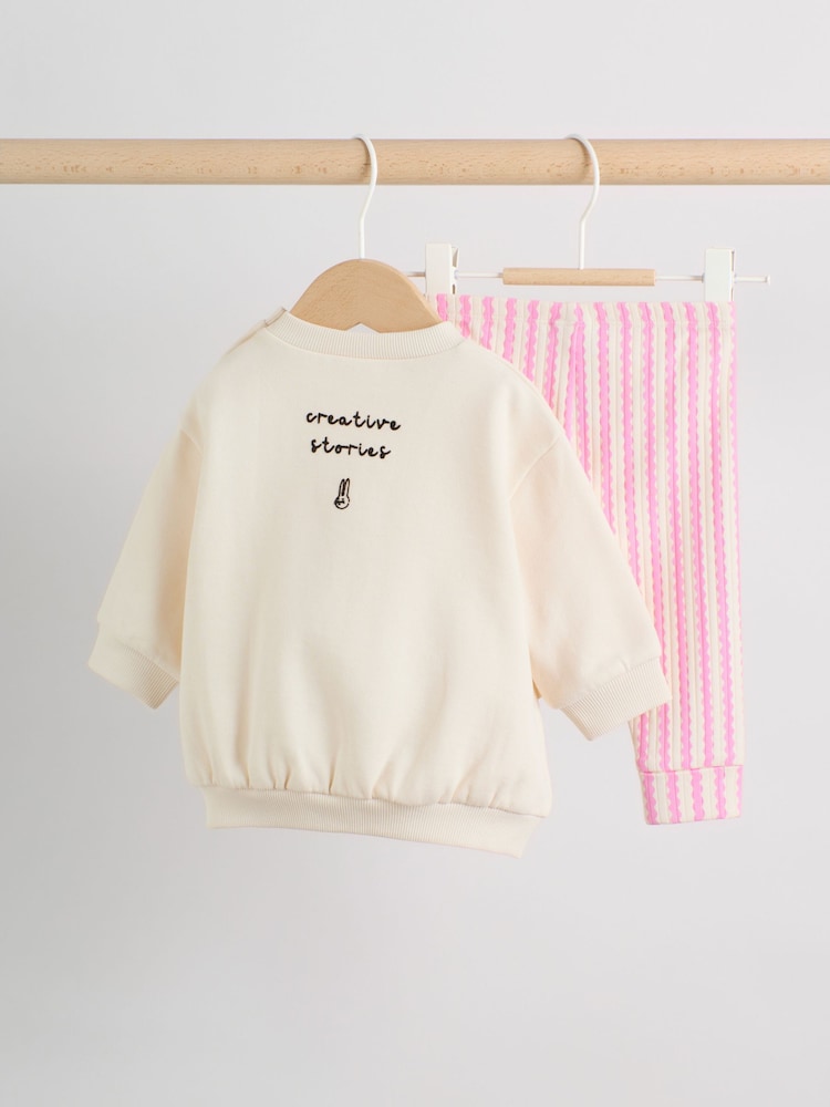 Ecru Baby Sweatshirt and Leggings 2 Piece Set (0mths-2yrs) (0mths-2yrs)
