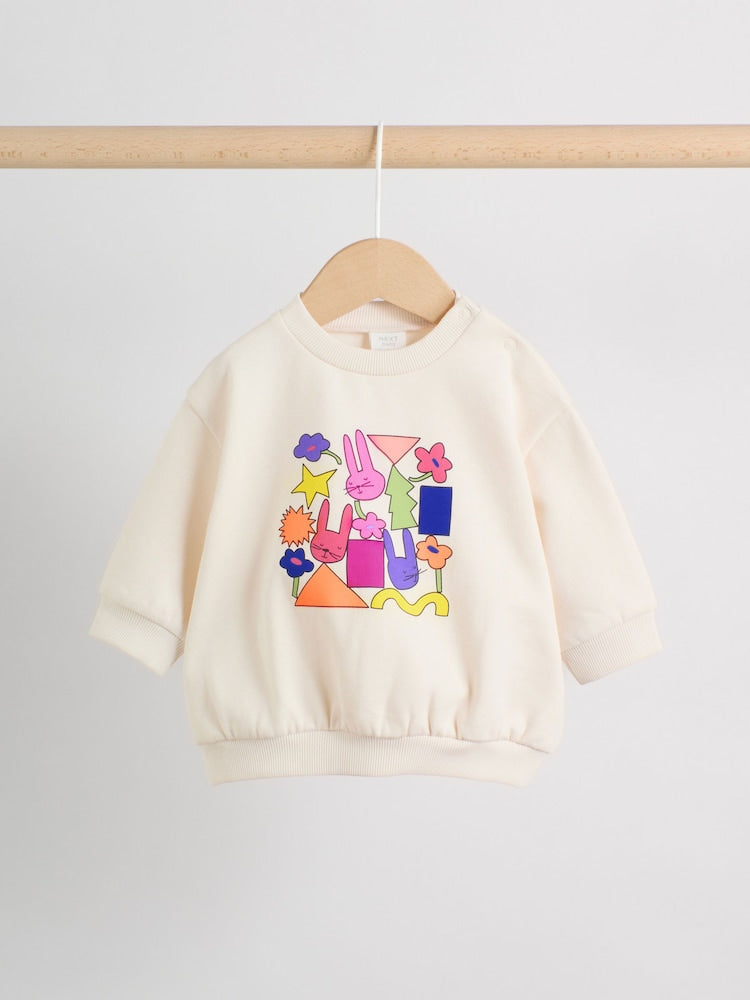 Ecru Baby Sweatshirt and Leggings 2 Piece Set (0mths-2yrs) (0mths-2yrs)