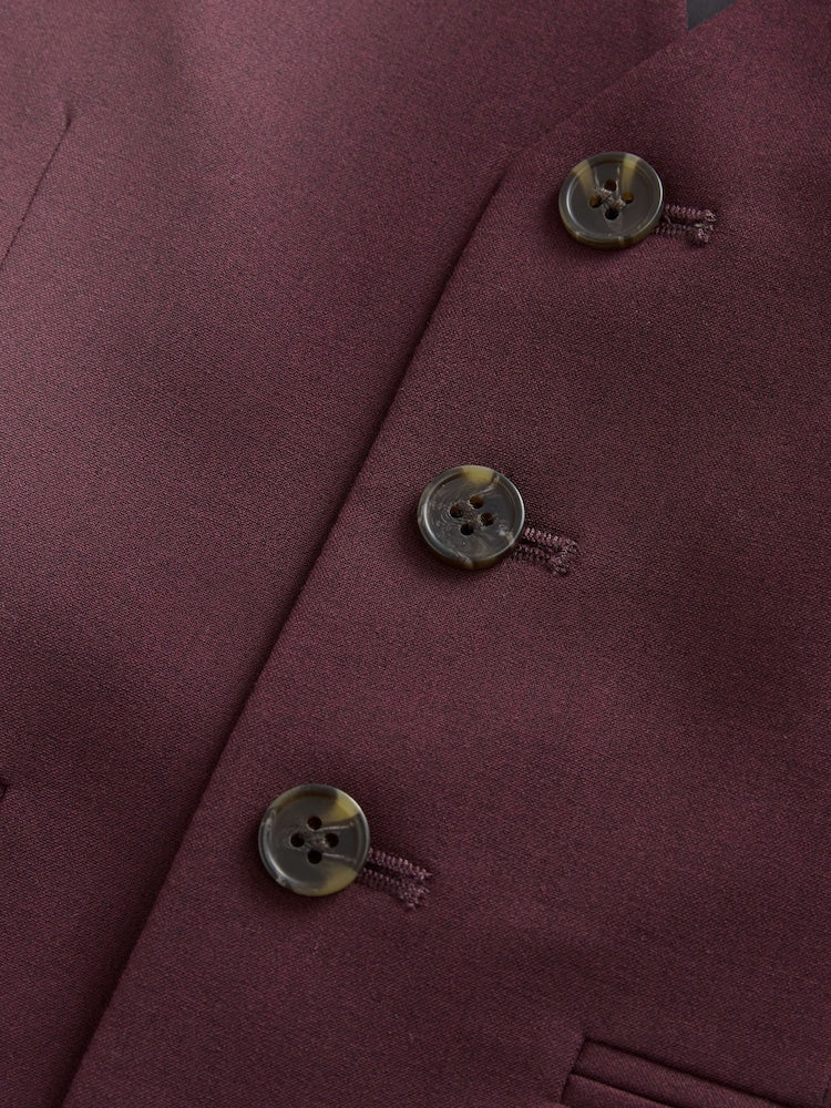 Burgundy Red Waistcoat (12mths-16yrs)