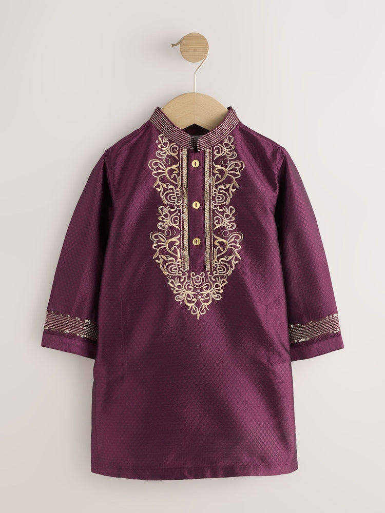 Burgundy Red Kurta Shirt (3mths-16yrs) (3mths-16yrs)