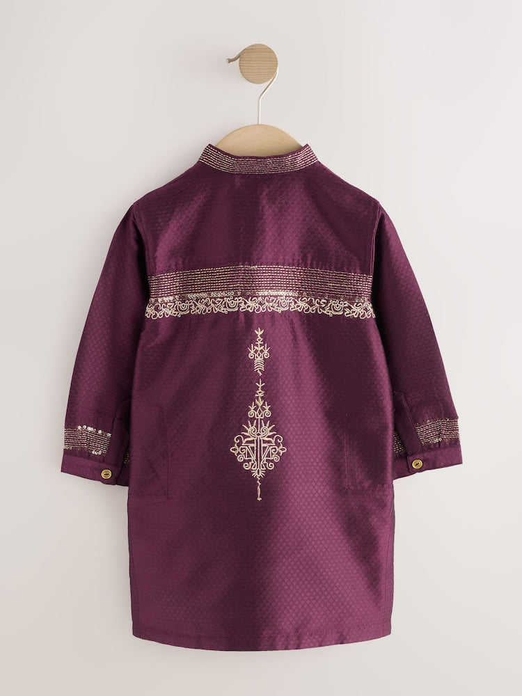Burgundy Red Kurta Shirt (3mths-16yrs) (3mths-16yrs)