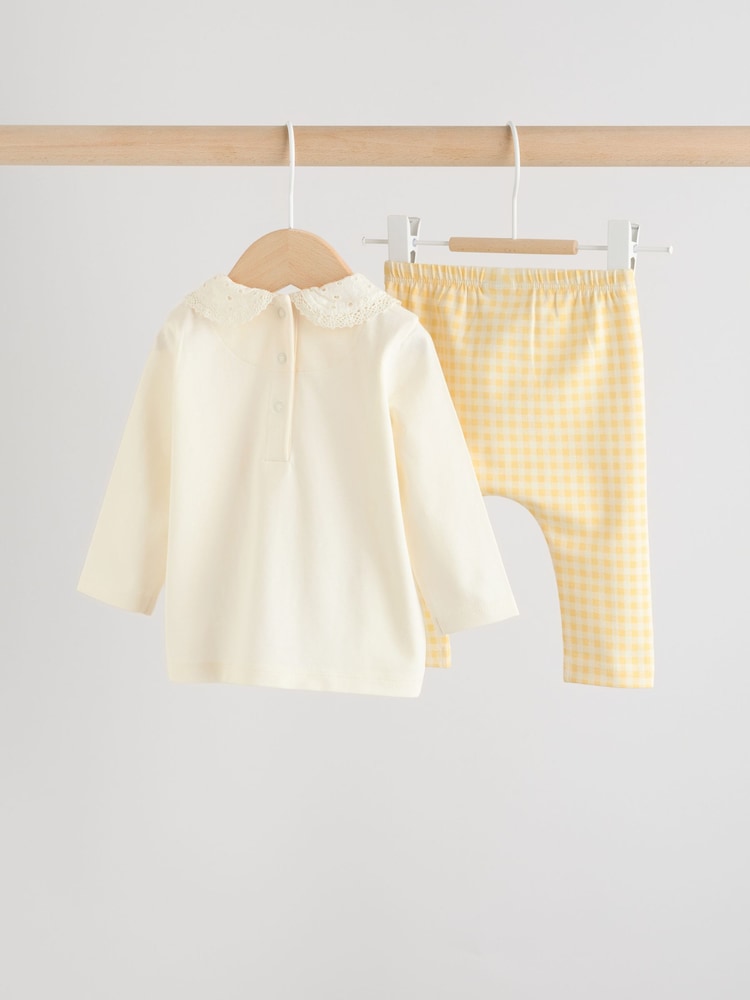 Ecru Fairy Mouse Long Sleeve Top and Legging Baby 2 Piece Set (0mths-2yrs)