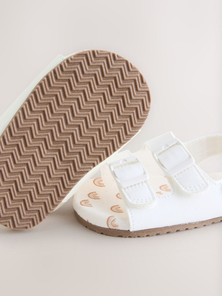White Touch and Fasten Baby Sandals (0-24mths)
