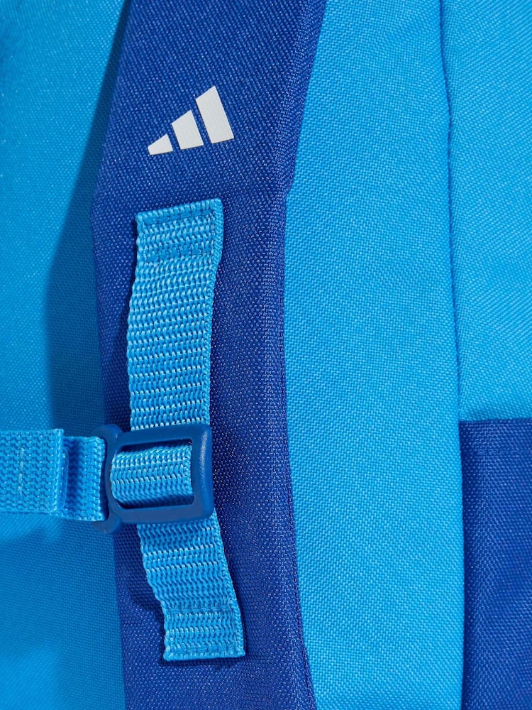 adidas Light Blue 3 Bar Kids Backpack - Size One