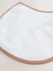 Blue/Ecru Bear Baby Bibs 5 Pack - Size One