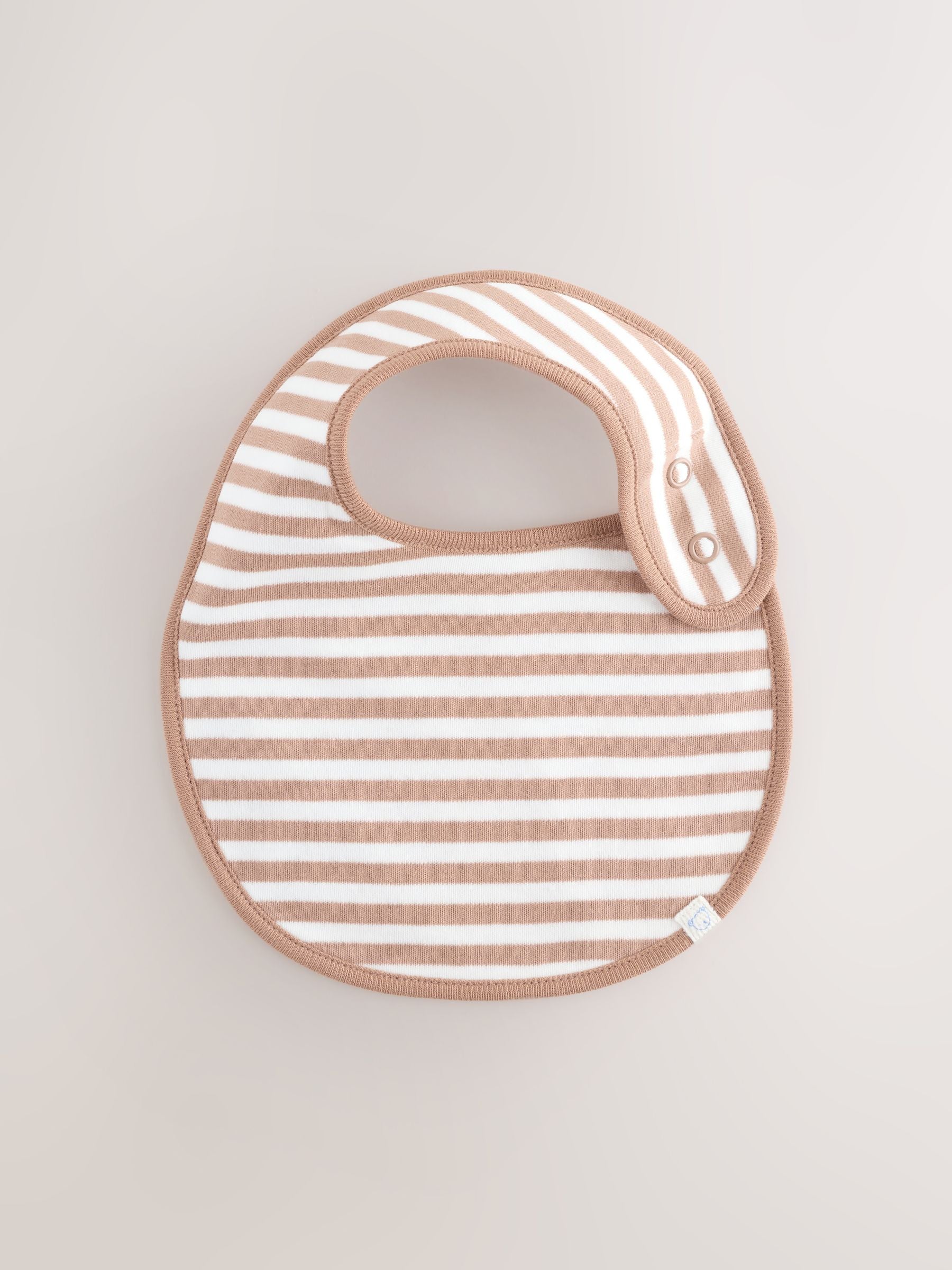 Blue/Ecru Bear Baby Bibs 5 Pack - Size One