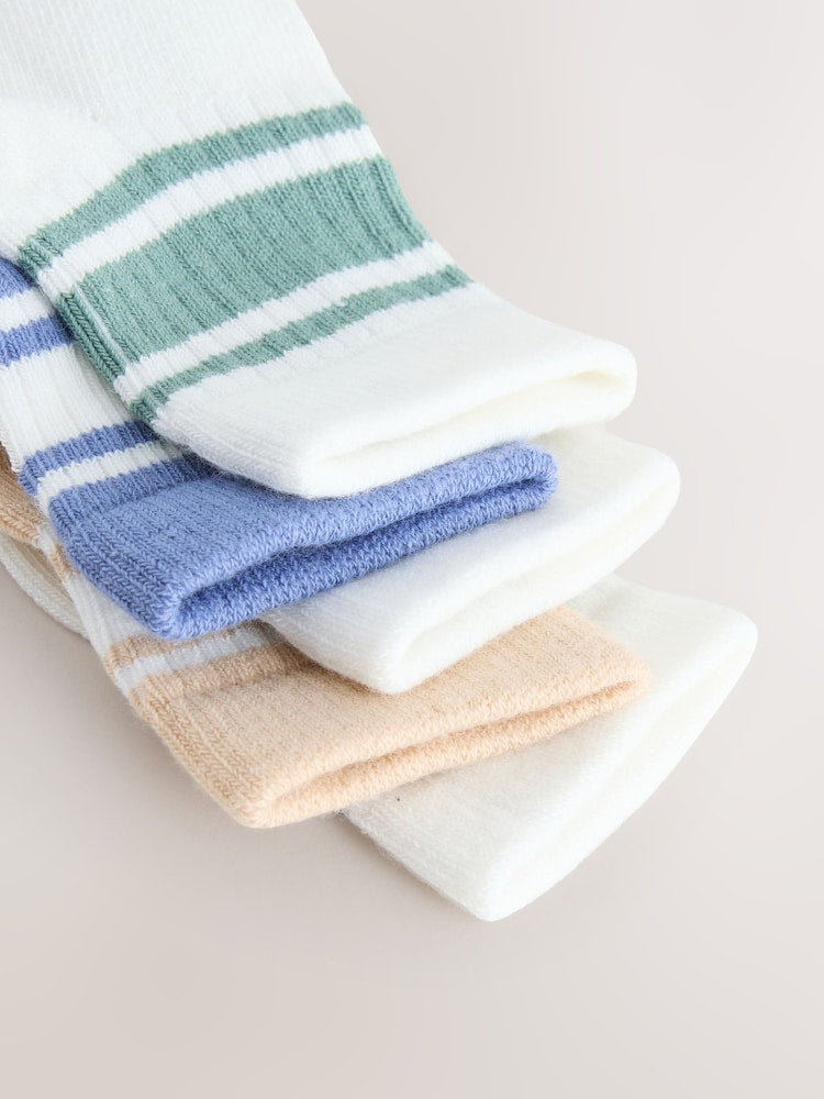 Blue Baby Socks 5 Pack (0mths-2yrs) - Size 50cm (First Size)