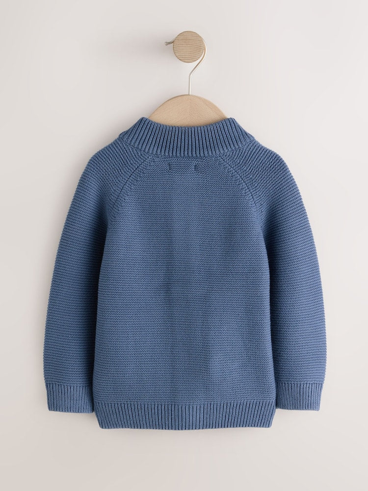 Blue Dinosaur Character Cardigan (3mths-7yrs)