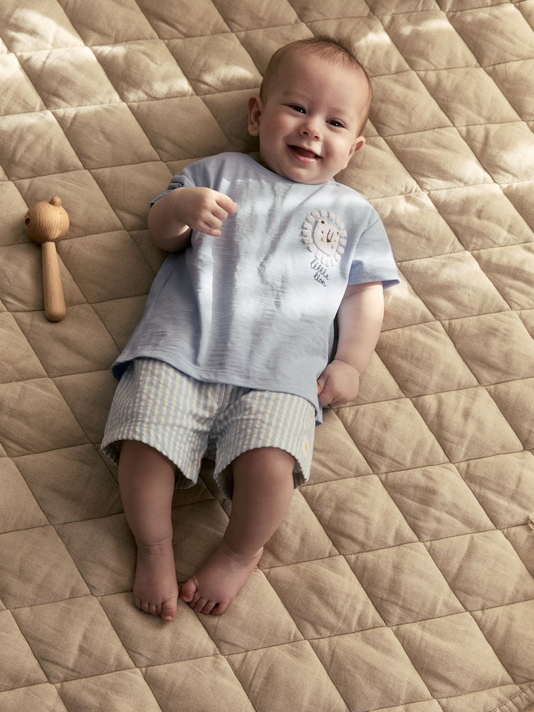 Blue Lion Top and Shorts Baby Set (0mths-2yrs)