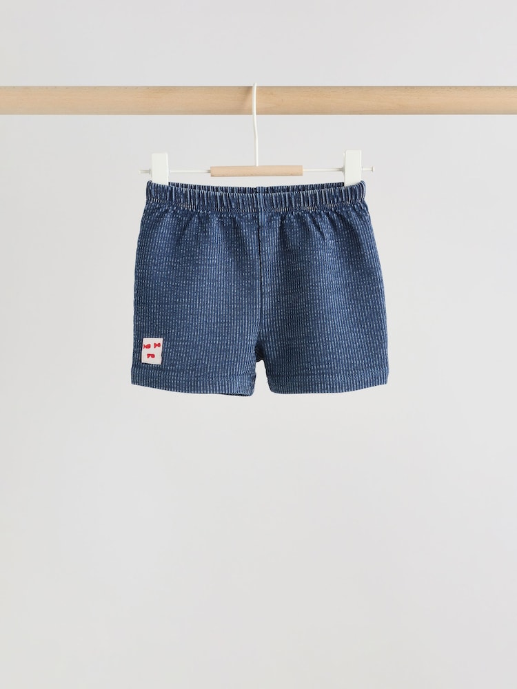 Blue Nautical Scene Top and Shorts Baby Set (0mths-2yrs)