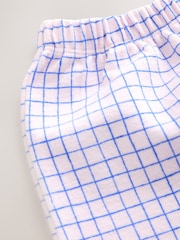 Pink/Blue Check Wide Leg Frill Trousers (3mths-7yrs) - Size 3-6 Months (62-68cm)