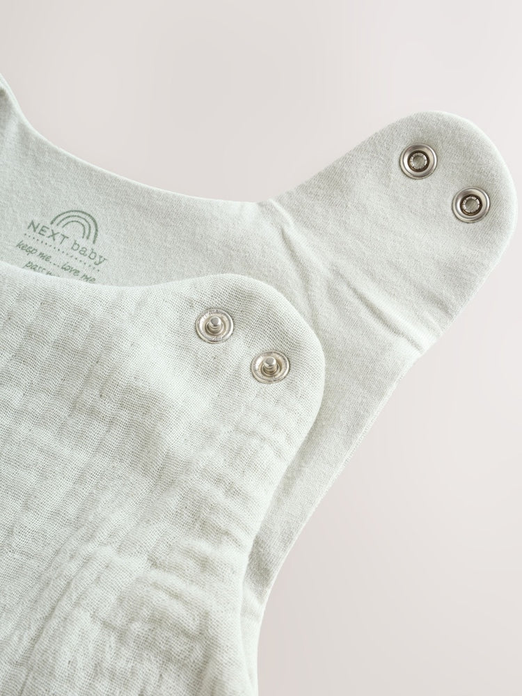 Sage Green Muslin 1 Tog Baby Sleep Bag