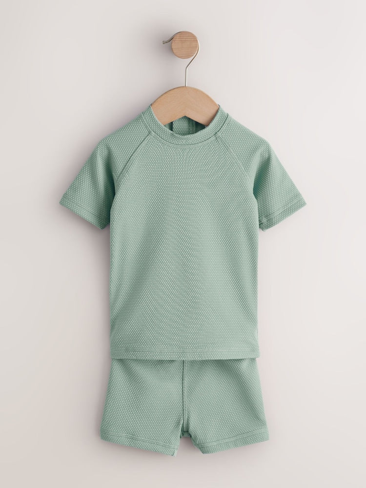 Green Textured Swim Set (3mths-7yrs)