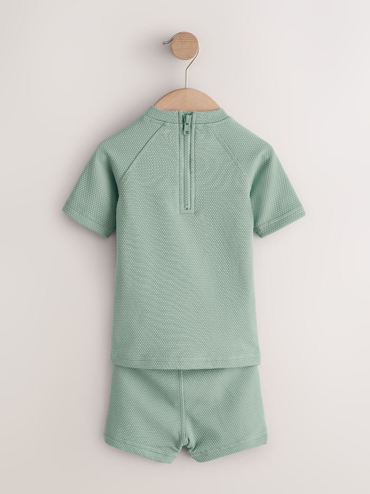 Green Textured Swim Set (3mths-7yrs)