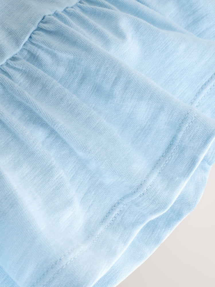 Blue Short Sleeve Peplum T-Shirt (3mths-7yrs)