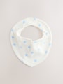 Blue/Green Baby Dribble Bibs 5 Pack - Size One