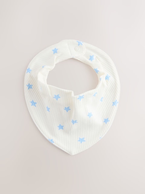 Blue/Green Baby Dribble Bibs 5 Pack - Size One