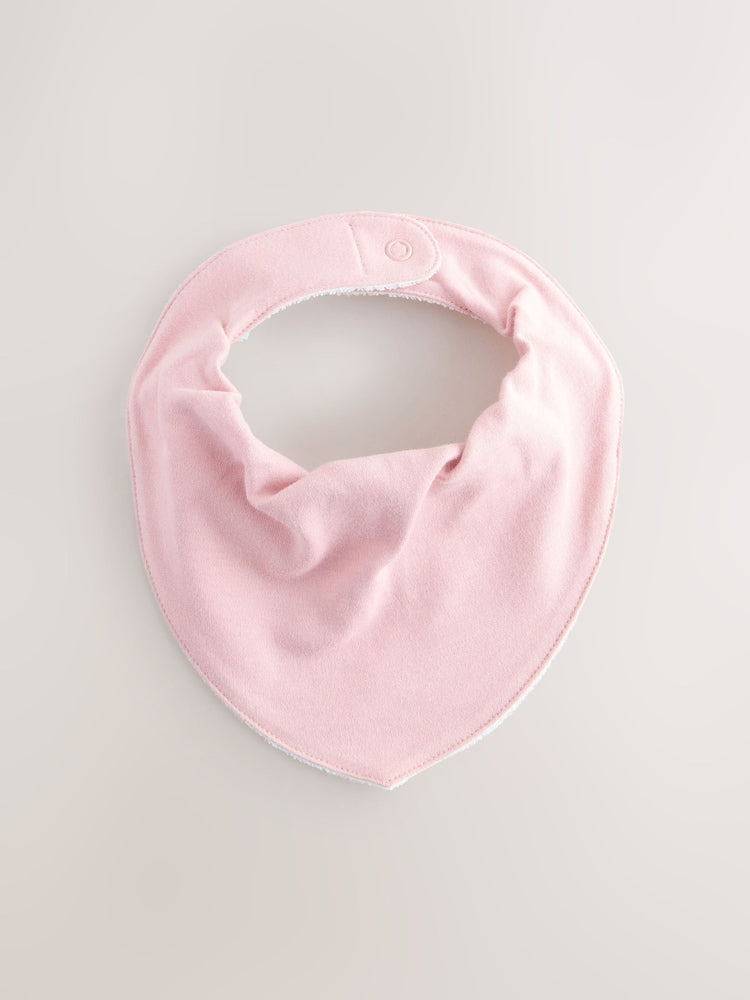 Pink 5 Pack Baby Dribble Bibs