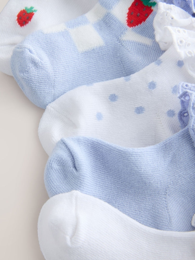 Blue Baby Socks 5 Pack (0mths-2yrs) - Size 50cm (First Size)