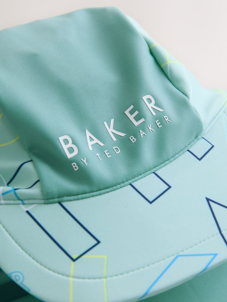 Baker by Ted Baker Blue Sunsafe All-In-One Swimsuit and Hat Set