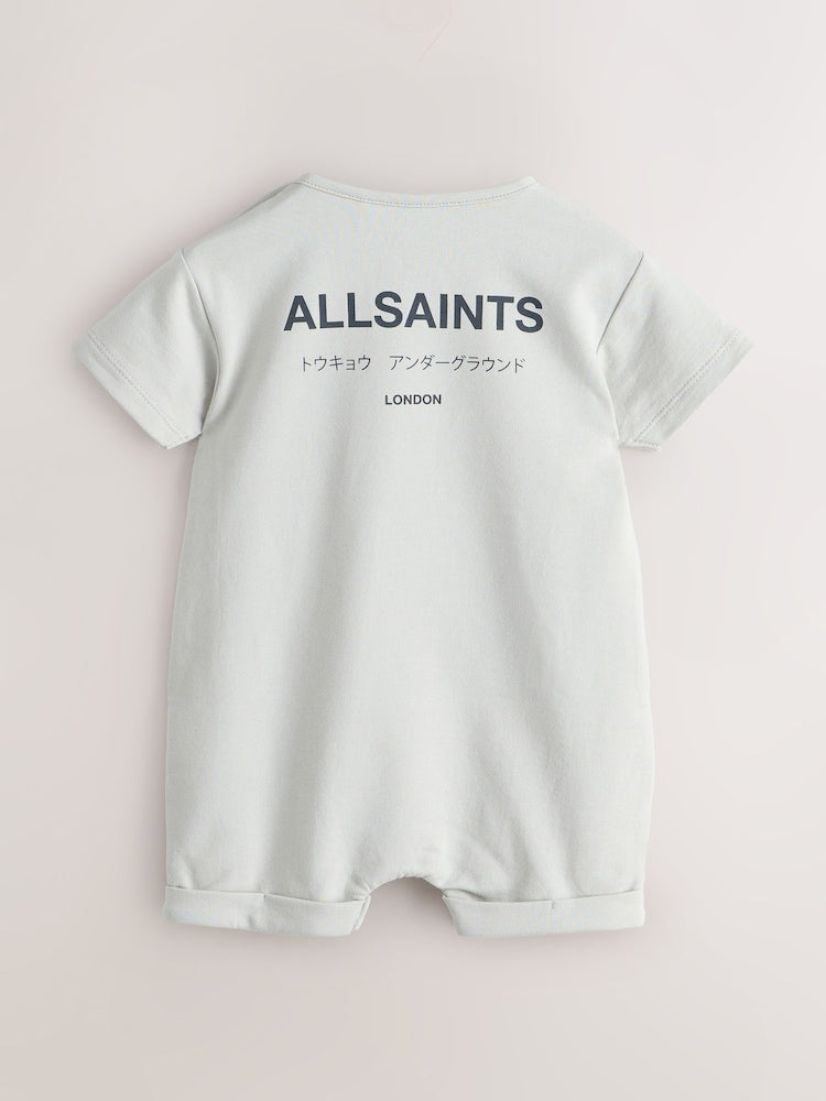 smALLSAINTS Light Grey Underground Short Sleeve Baby Boys Romper and Hat Set