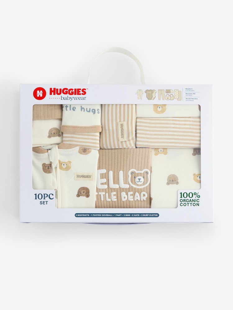 Huggies Brown Baby Bear Theme Essentials Gift Set 10 Piece