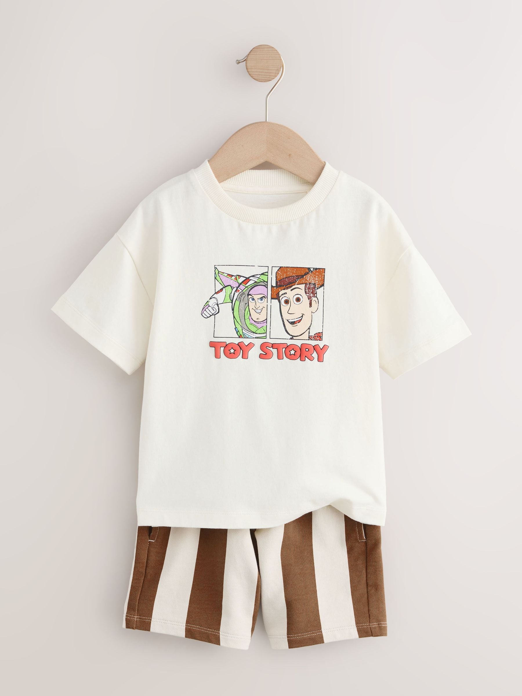 Ecru Toy Story T-Shirt and Shorts Set (3mths-8yrs) - Size 3-6 Months (62-68cm)