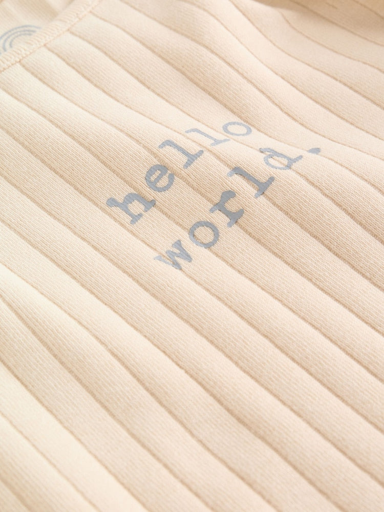 Neutral Hello World Top and Leggings Baby Set (0-18mths)
