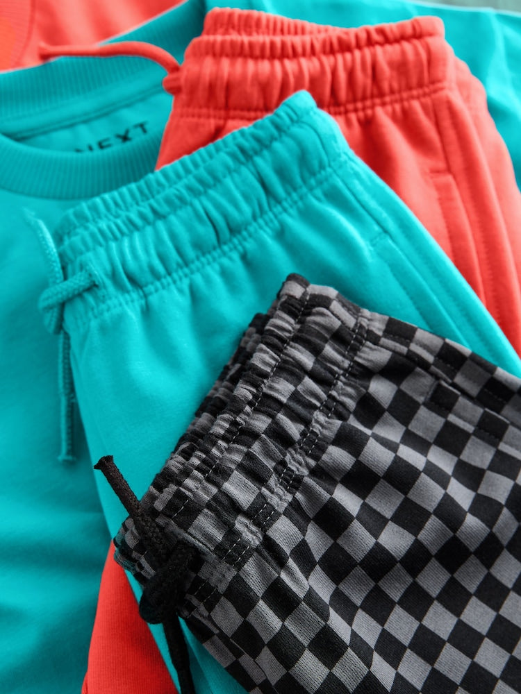 Coral/Aqua/Black Slogan