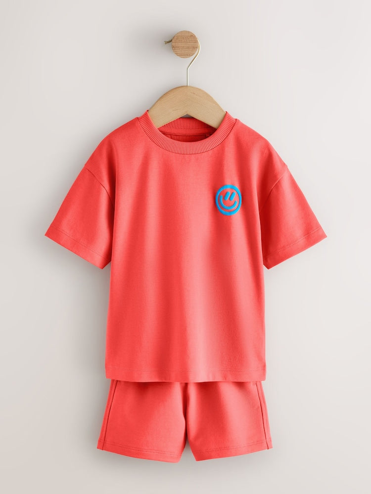 Coral/Aqua/Black Slogan