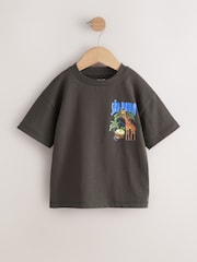 Charcoal Grey Sao Paulo Short Sleeve Back Print T-Shirt (3mths-7yrs) - Size 3-6 Months (62-68cm)