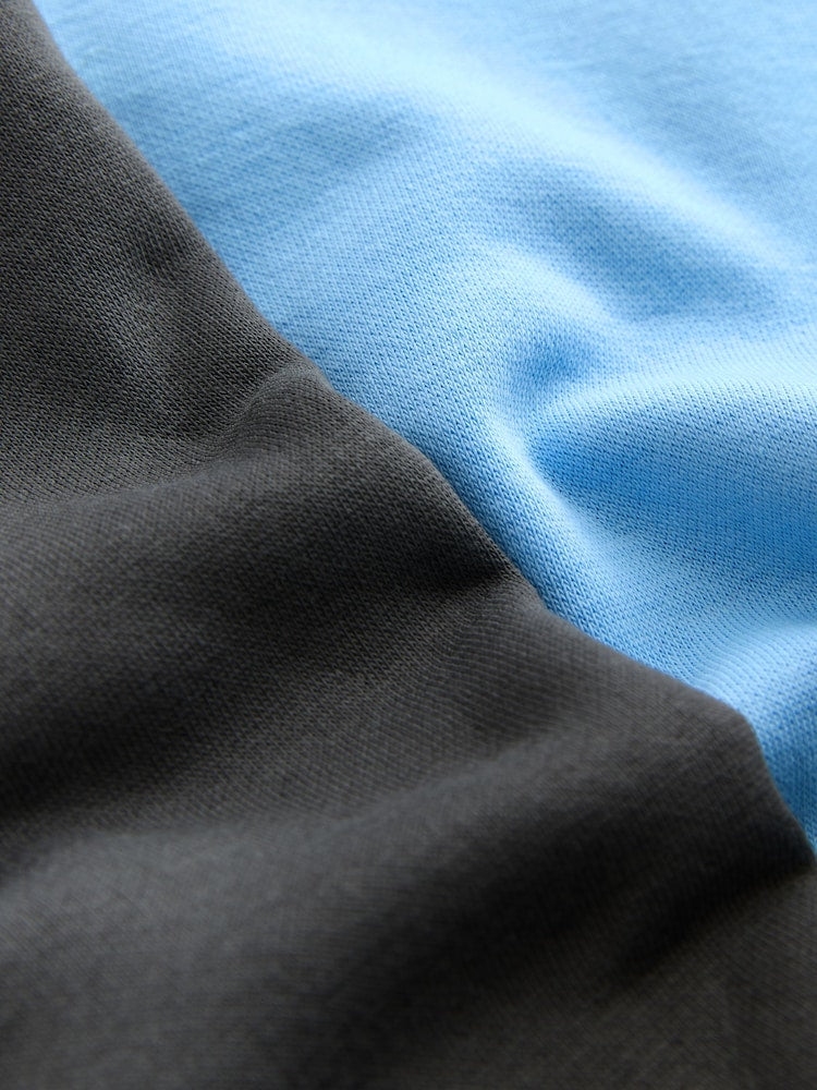 Charcoal Grey and Blue Crew Neck Sweatshirt and Shorts 2 Pack Set (3mths-7yrs)