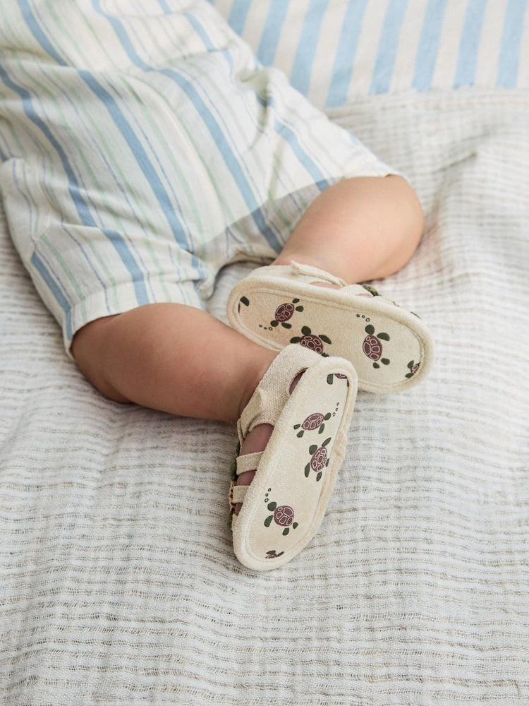 Neutral Turtle Baby Fisherman Sandals (0-2mths) - Size Up To 3 Months (50 - 62cm)