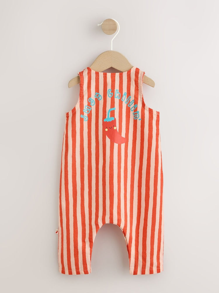 Red Stripe Chilli Print