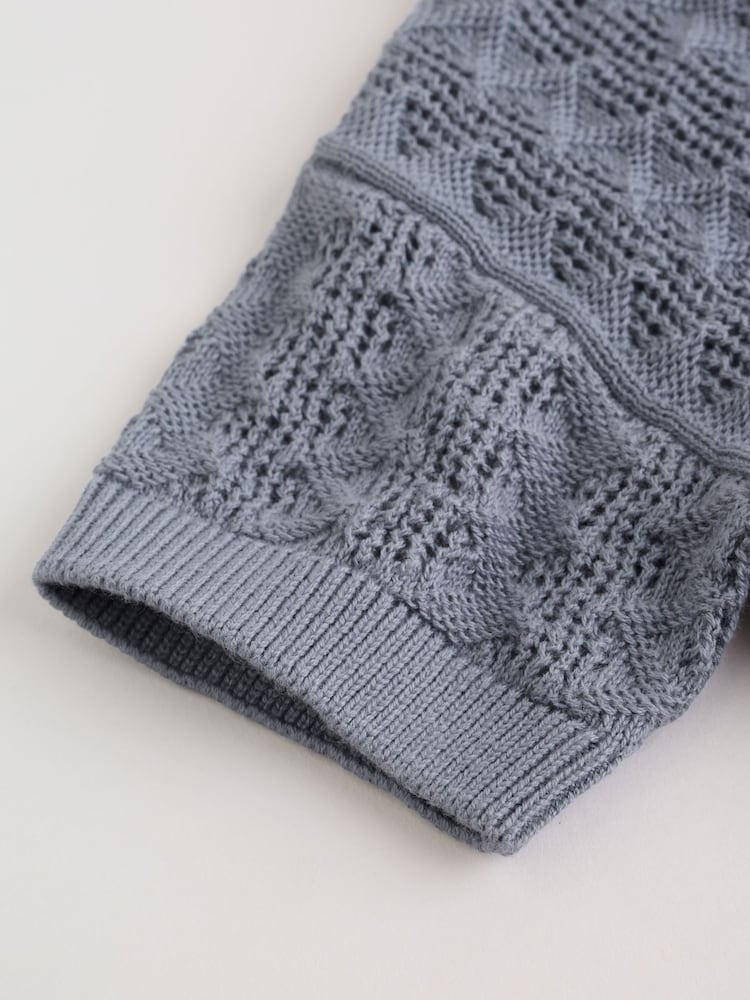 Blue Knitted Top and Shorts Baby Set (0mths-2yrs)