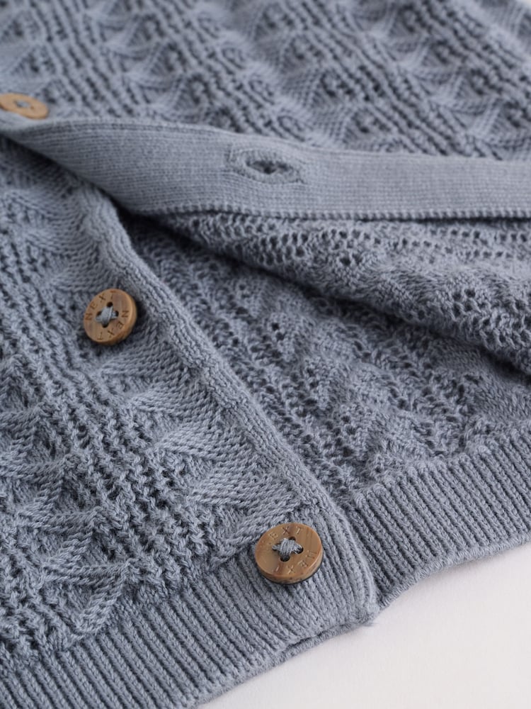 Blue Knitted Top and Shorts Baby Set (0mths-2yrs)