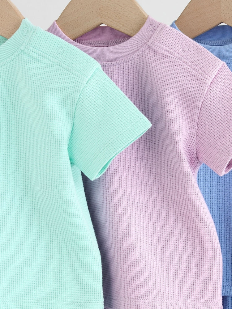 Blue/Lilac/Green Tops and Shorts 6 Piece Baby Set (0mths-2yrs)