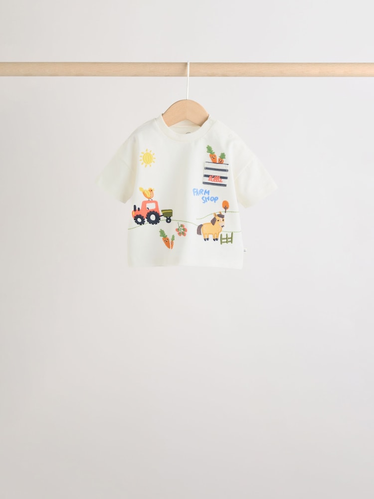 Blue/Red Homegrown Farm Tops and Shorts Baby Set 6 Piece (0mths-2yrs)