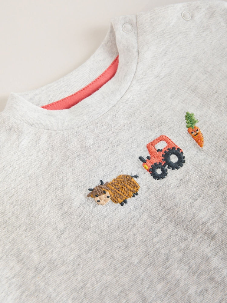 Red Farm Print Top and Shorts Baby Set (0mths-2yrs)