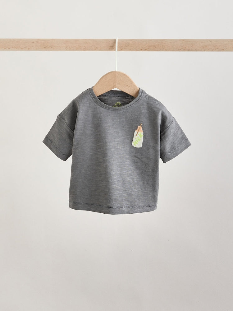 Grey Picnic Top & Trousers Baby Set (0mths-2yrs)